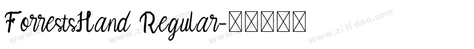 ForrestsHand Regular字体转换